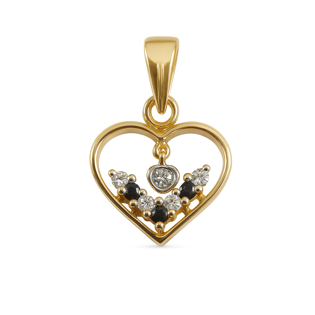 Beautiful 18 Kt Gold  Natural Diamond Pendant